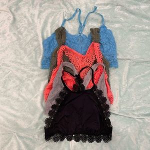 Aerie Lace Bralettes Size L Bundle